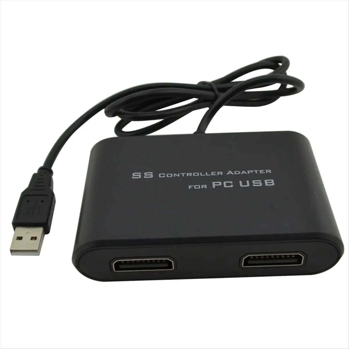 

USB-адаптер HFES для контроллера Sega Saturn SS, адаптер для подключения геймпада к ПК, двухпортовый USB-адаптер