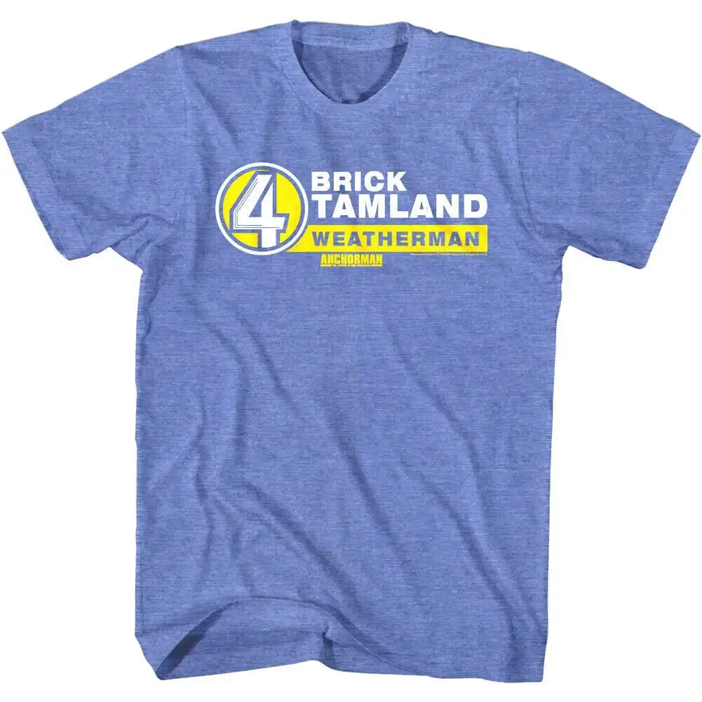 Anchorman Men's T Shirt Brick Tamland Weatherman Comedy Film