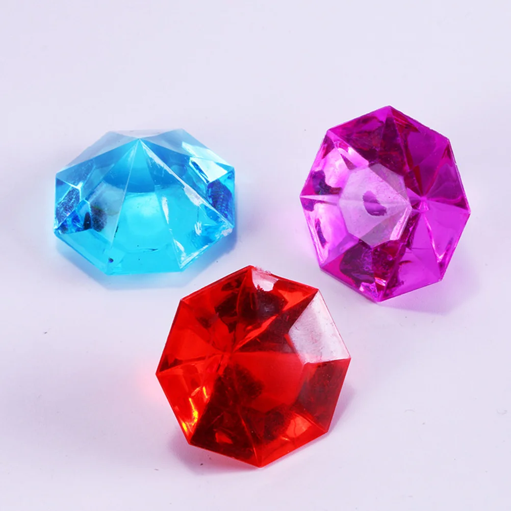 

1Pack Acrylic Diamond Colorful Octagonal Crystal Gems 32Mm Simulation Decoration Wedding Party Vase Filler Art Crafts