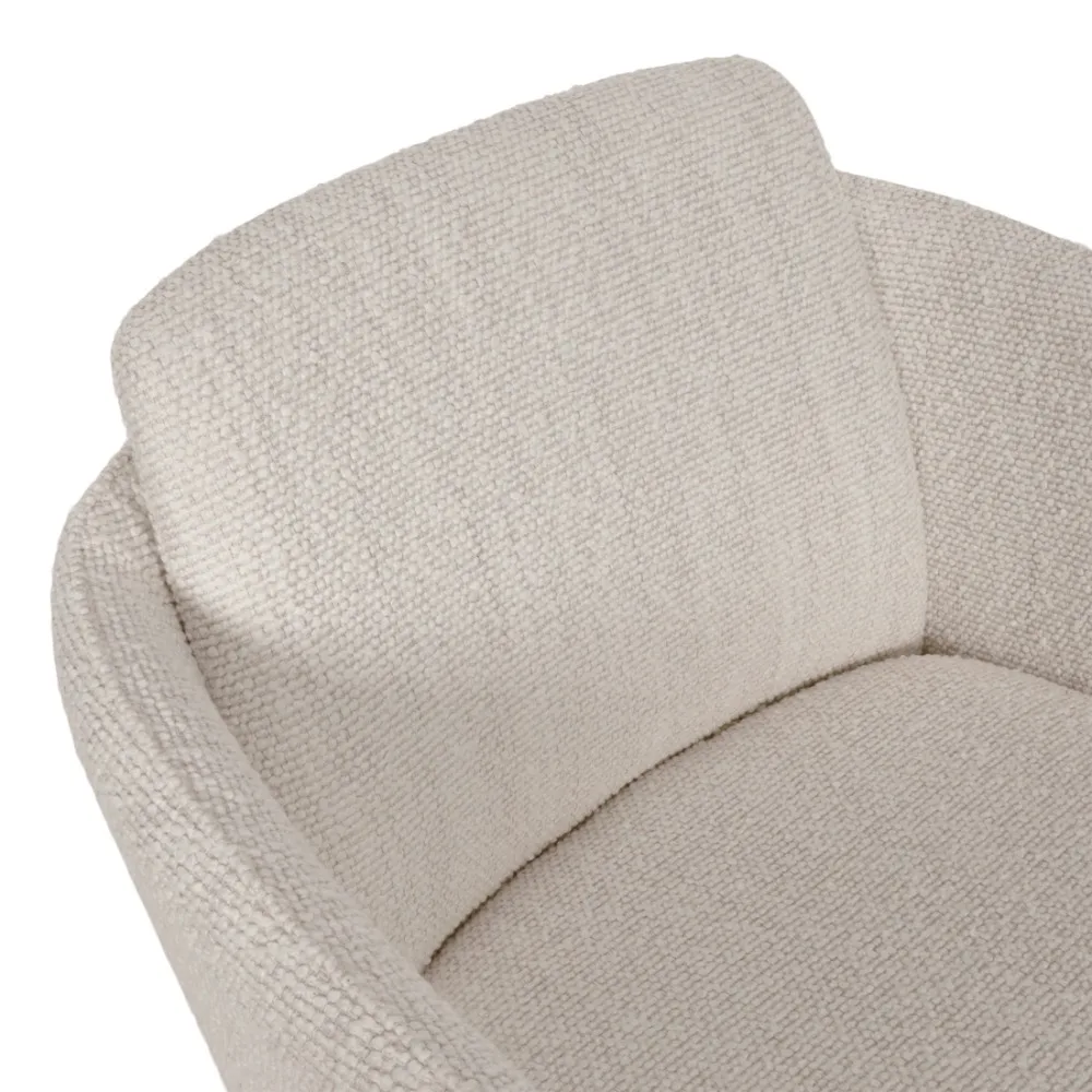 Bureaustoel, Ivory Boucle en Matzwart