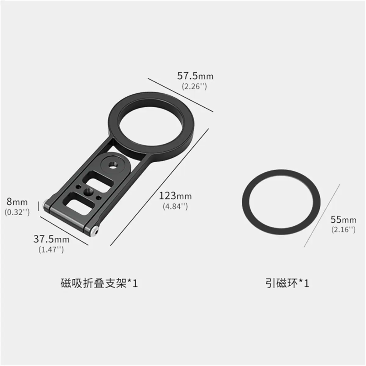 DT77 Phone Mounted for Magsafe Portable Dual-Sided Magnetic Stand Desk Mount Phone Handle Holder