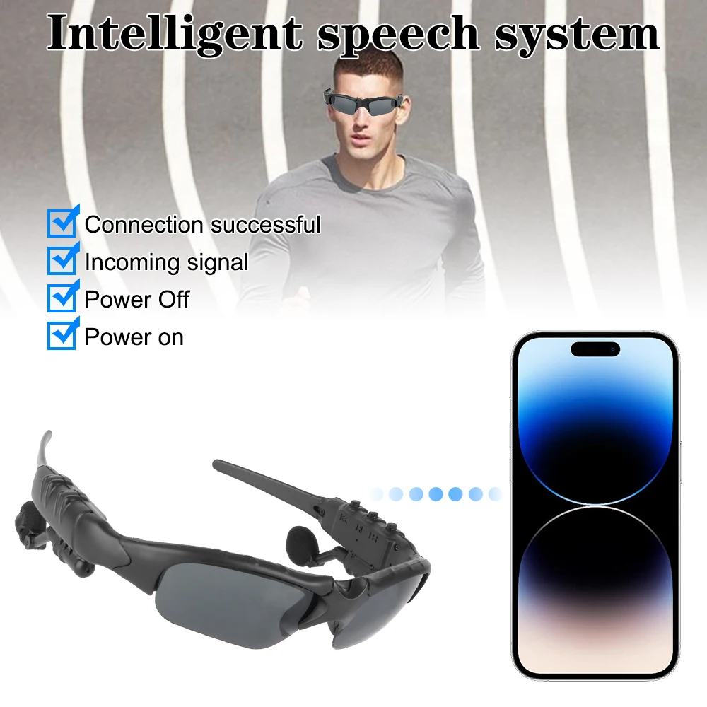 Music & Call Sports Cycling Audio Glasses Outdoor 4.1 Stereo Bluetooth Headphones Surround Sound Headphones Polarized Sunglasses