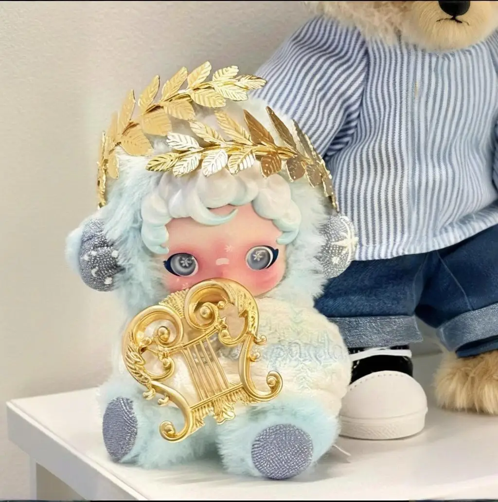 Für SP-Babykleidungsset, leicht gewebter Garten-Winterbewegung, für Labrubu-Vinylpuppe, Engelsflügel-Kopfschmuck