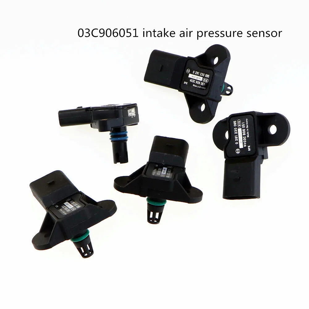 Qty 5 New MAP Sensor for VW Golf Caddy Passat Touran Audi A4 A5 A6 A7 A8 Octavia 0 261 230 095 03C906051 03C906051F 03C906051E