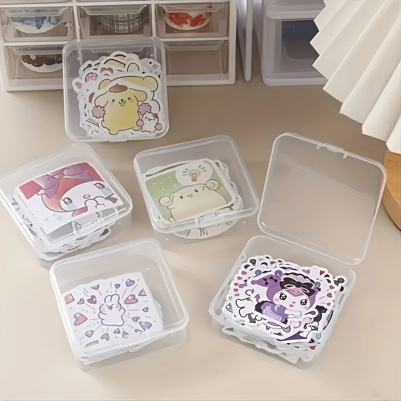 5 Stück Kunststoff-Schmuckschatulle mit Deckel, abnehmbare Trennwände für Ringe, Ohrringe, Halsketten, staubdichter Organizer, Zuhause, Reisen, Desktop-Geschenke