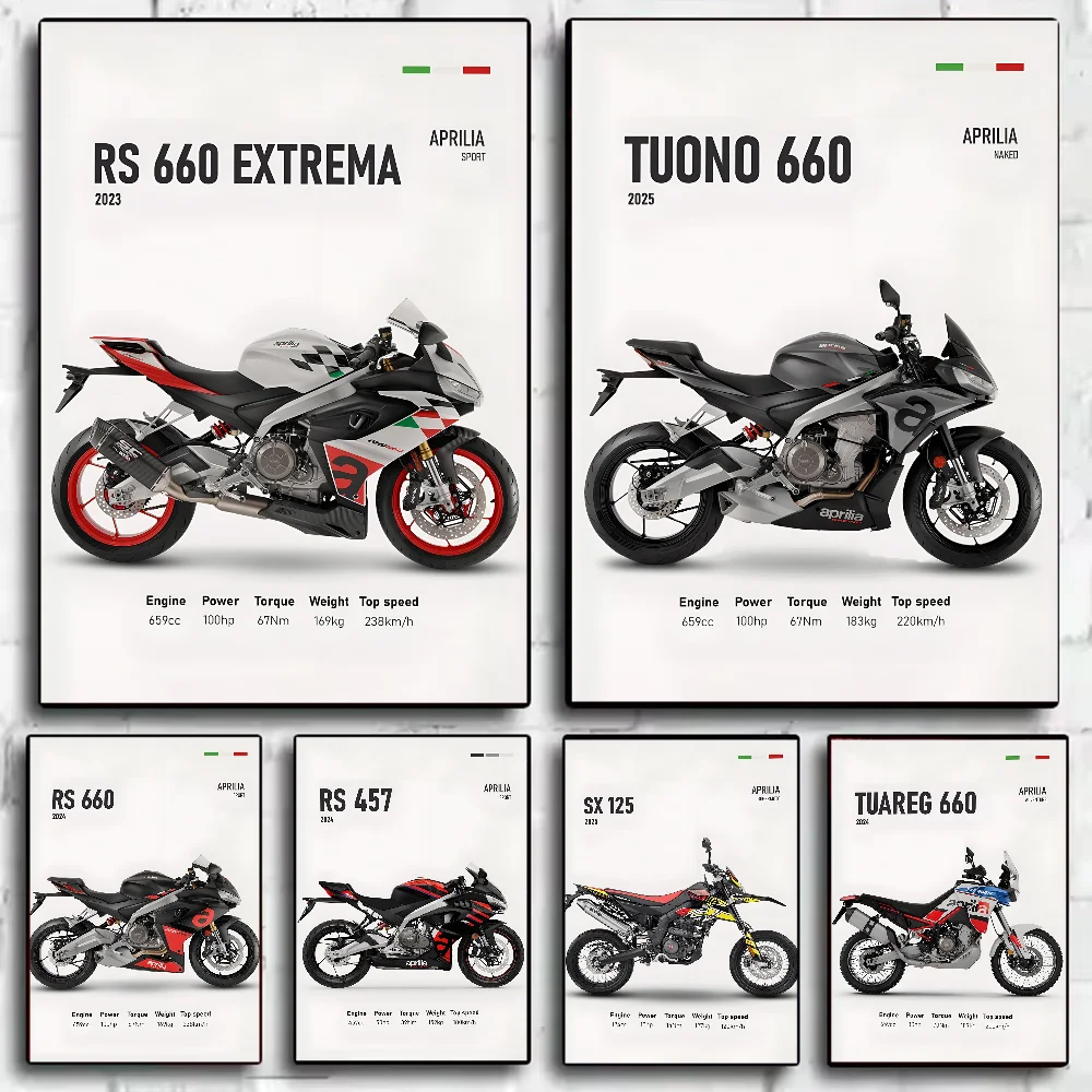 

Classic A-Aprilia-es motorcycle Poster HD art sticky wall waterproof home living room bedroom bar aesthetic decoration