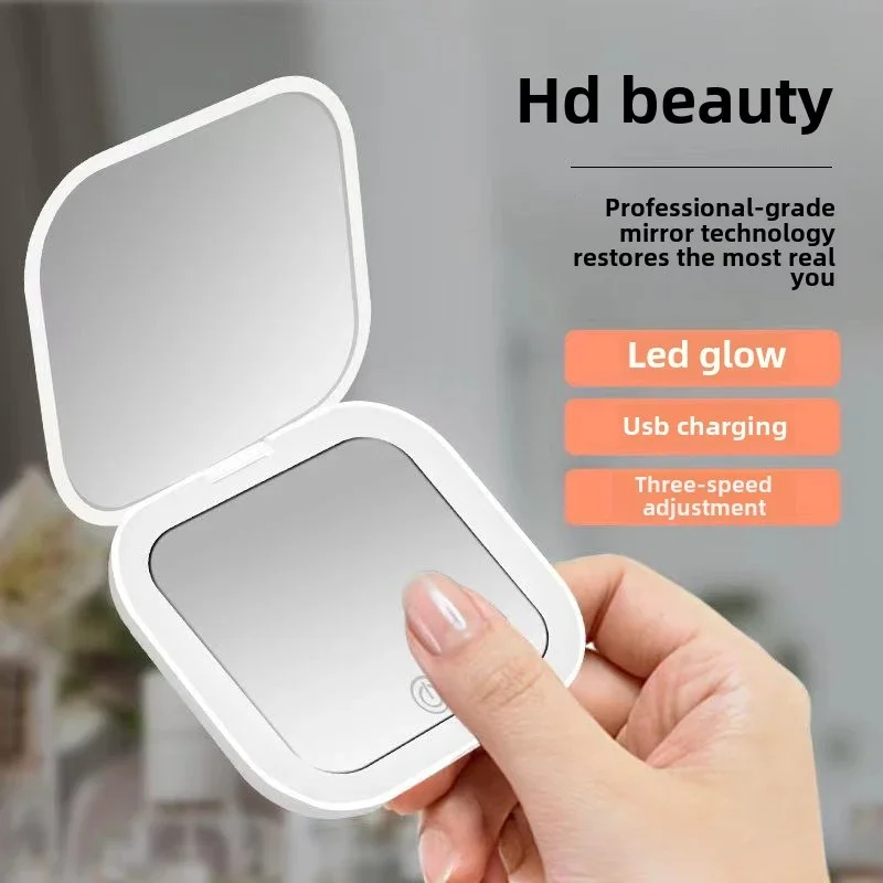 Portable led makeup mirror with lamp beauty replenishment mirror