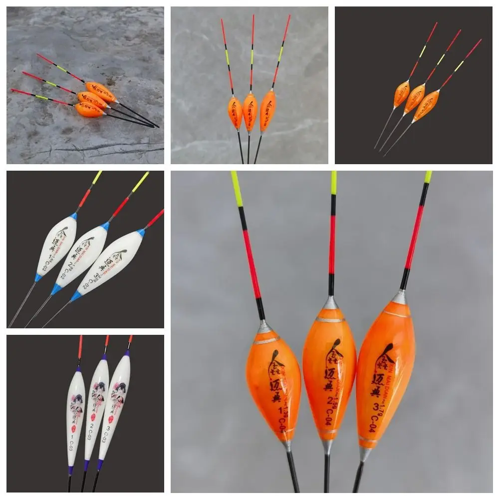 Gravity Sensitive Fishing Float Luminescent Short Crucian Carp Plastic Buoy Fishing Gear Buoy Hard Tail