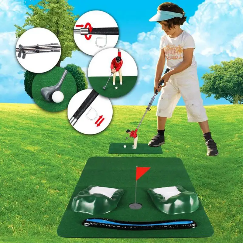 Mini Golf Game Realistic Funny Golf Games Mini Golfer Set Safe Golf Toy Educational Holiday Gift For Kids to Develop Skills