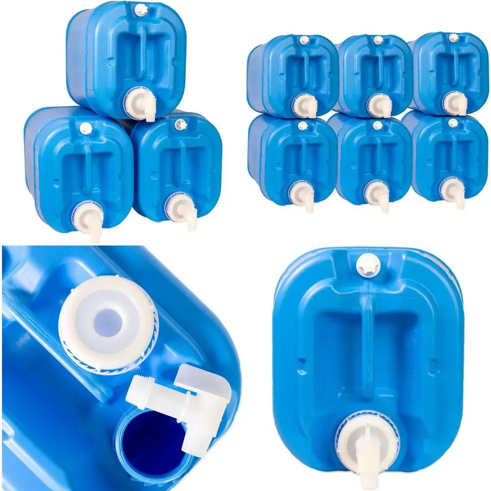 Stapelbare 5-Gallonen-Wasservorratsbehälter (3er-Pack) |   Lebensmittelqualität, BPA-frei |   Robuste, große Wasserkrugger für den Außenbereich und den Innenbereich |