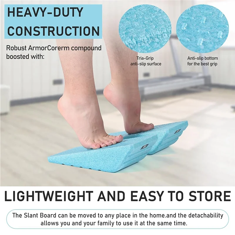 XSXS-2PCS Calf Raise Squat Wedge Block Non Slip Professional Slant Ramp Board For Yoga Equipment