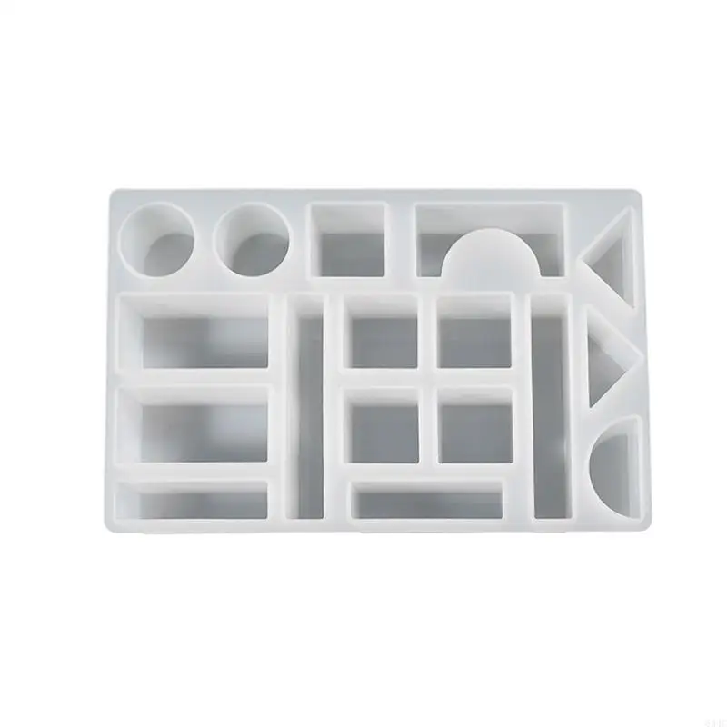 634C Diy Resin Gypsum Irregular Building Blocks Square Ornaments Toy Silicone Mold