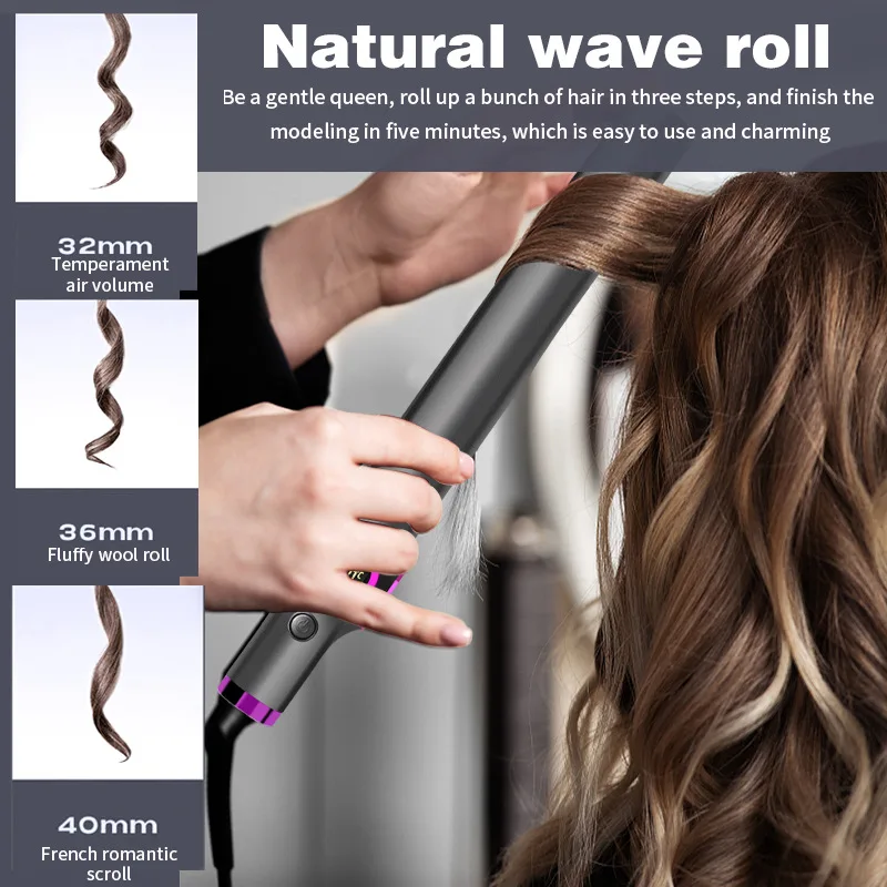Digital curl hair straightener, large curly hair, automatic curling iron, dual-purpose curling iron