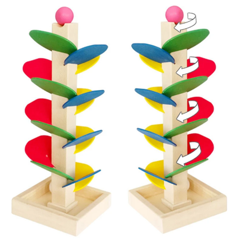 

2023 Hot Sale Ball Run Track Game Toy Wooden DIY Mini Tree Baby Kids Educational Toy Blocks toys for children