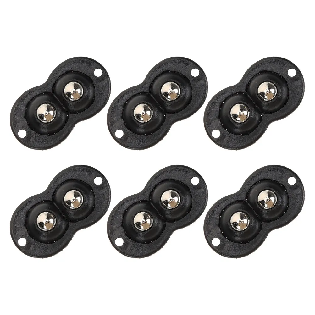 6Pcs Self Adhesive Swivel Caster Wheels ABS Mini Casters for Storage Box Trash Can Appliance Wheels Small Wheel Stick on Casters