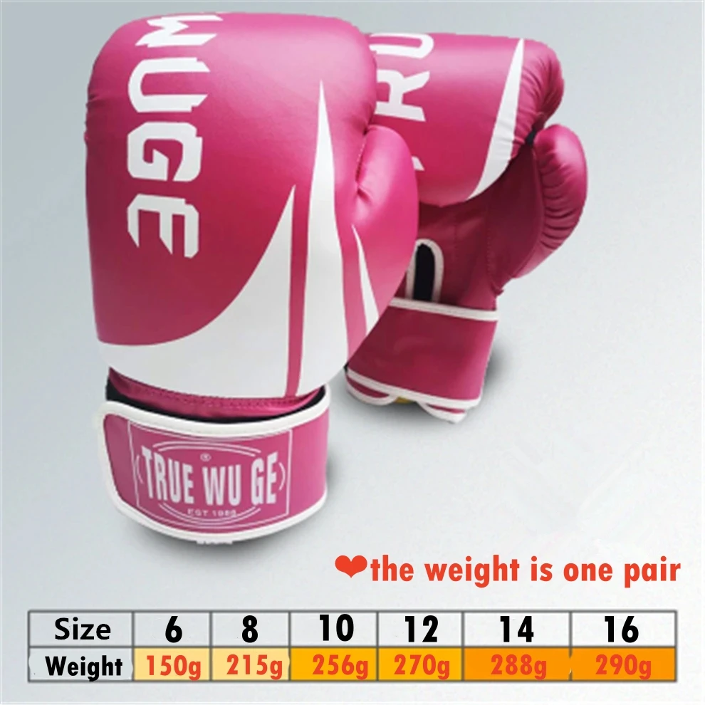 Special offer Size6-16 Boxing Gloves Men Women PU Muay Thai Taekwondo Free Fight MMA Training Adults Kids Practice Equipment