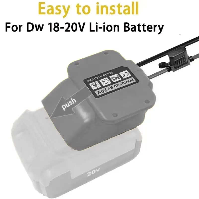 

Адаптер для аккумулятора Dewalt 18 в 20 в с предохранителем 14AWG
