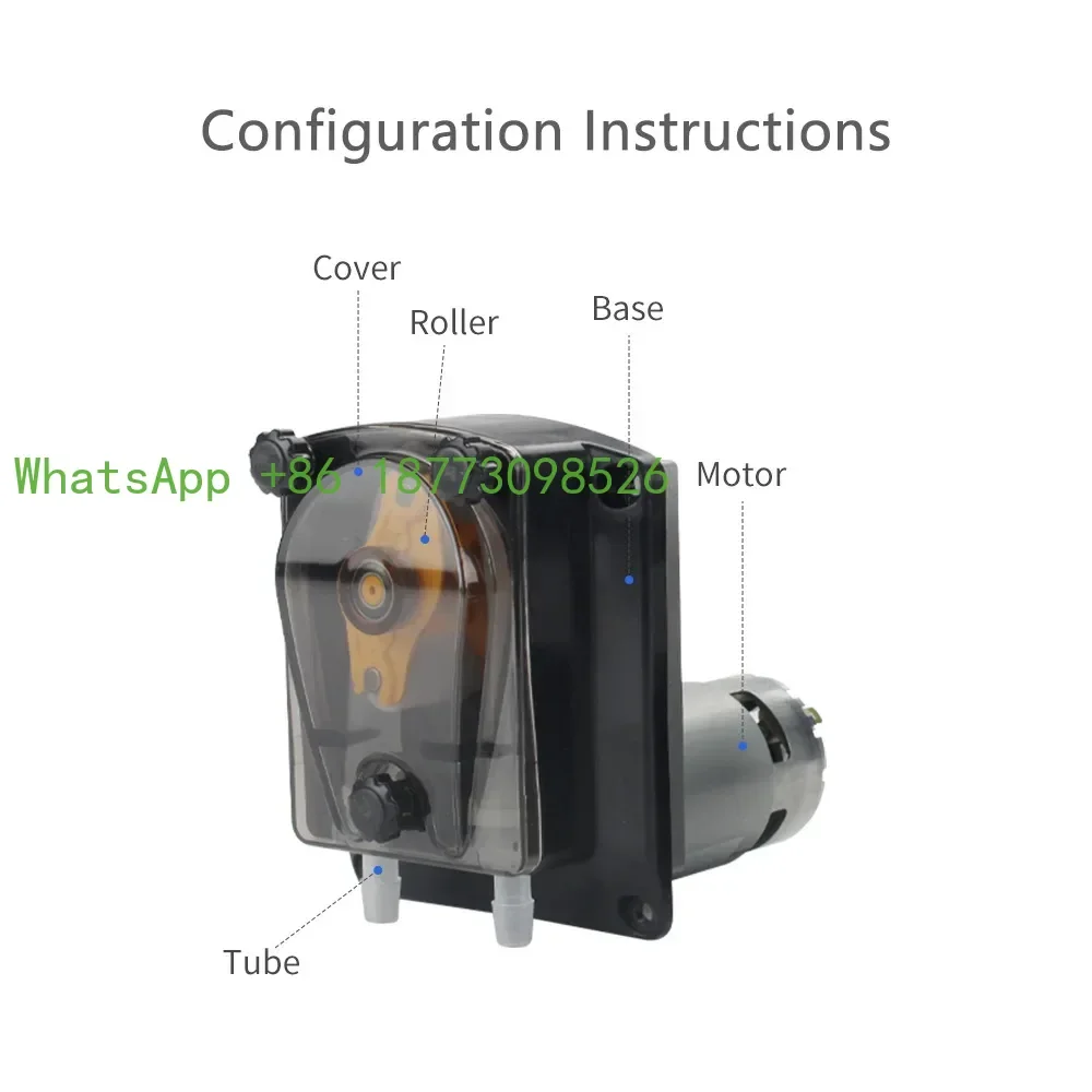 

JIHPUMP Peristaltic Pump 12V Stepper Motor Peristaltic Pump 24V for Beverage Vending Machine Coffee Machine