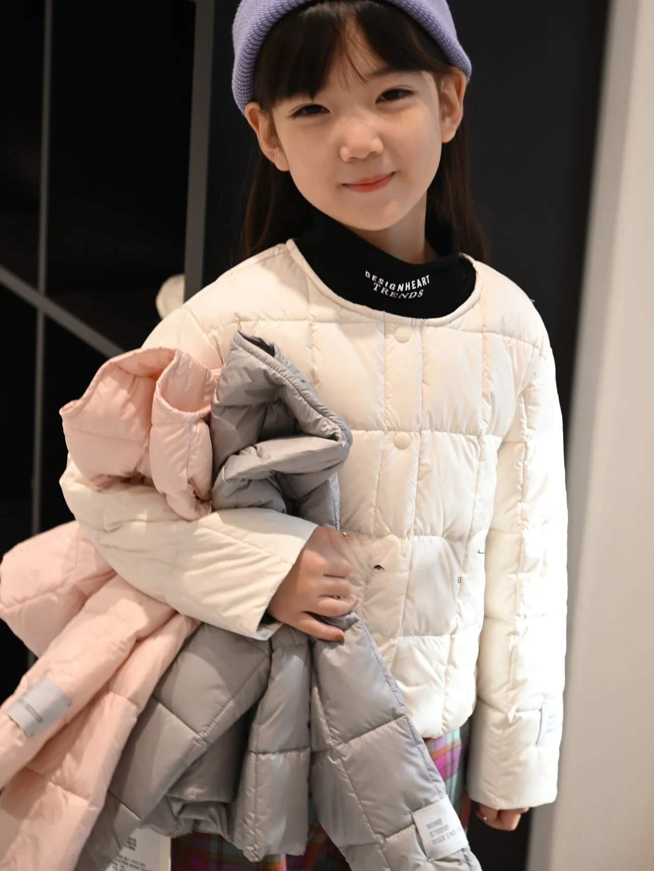 bora-children's-down-jaet-girls-inner-liner-thiened-ort-sle-polyester-fiber-pure-color-korean-version-polyfill-white