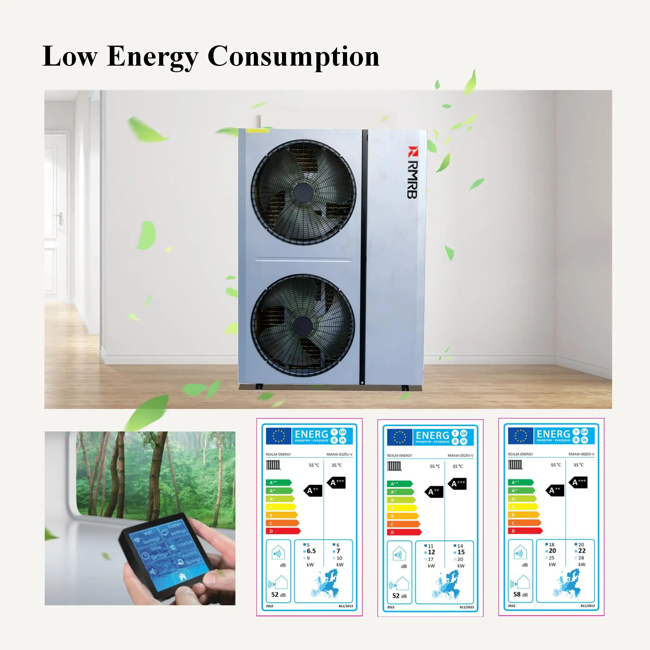 Best quality R32 R290 wrmepumpe luft zu wasser Air to Water DC Inverter Air Source Heat Pump with EVI compressor