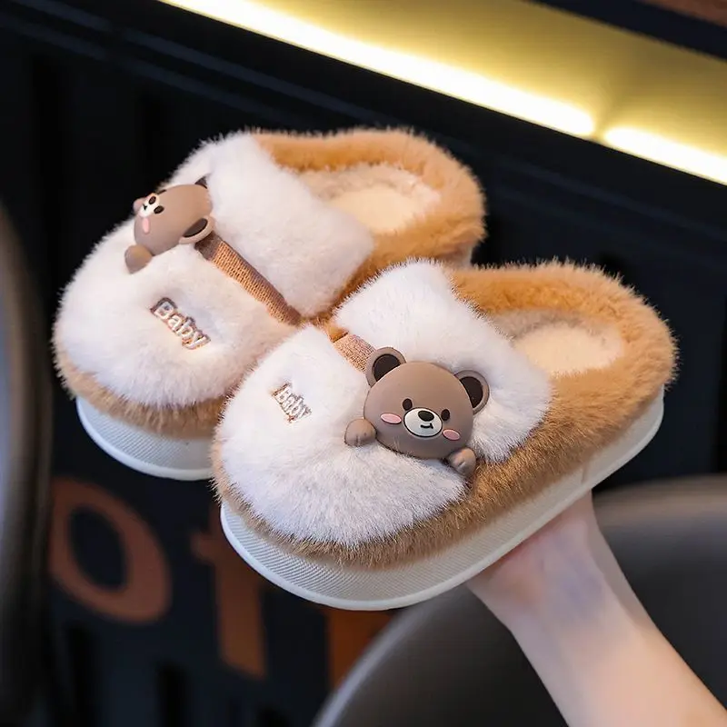 2025 جديد الطفل النعال القطن الحراري الخريف الشتاء سميكة عدم الانزلاق داخلي في الهواء الطلق الاطفال أحذية الأحذية الدافئة #3