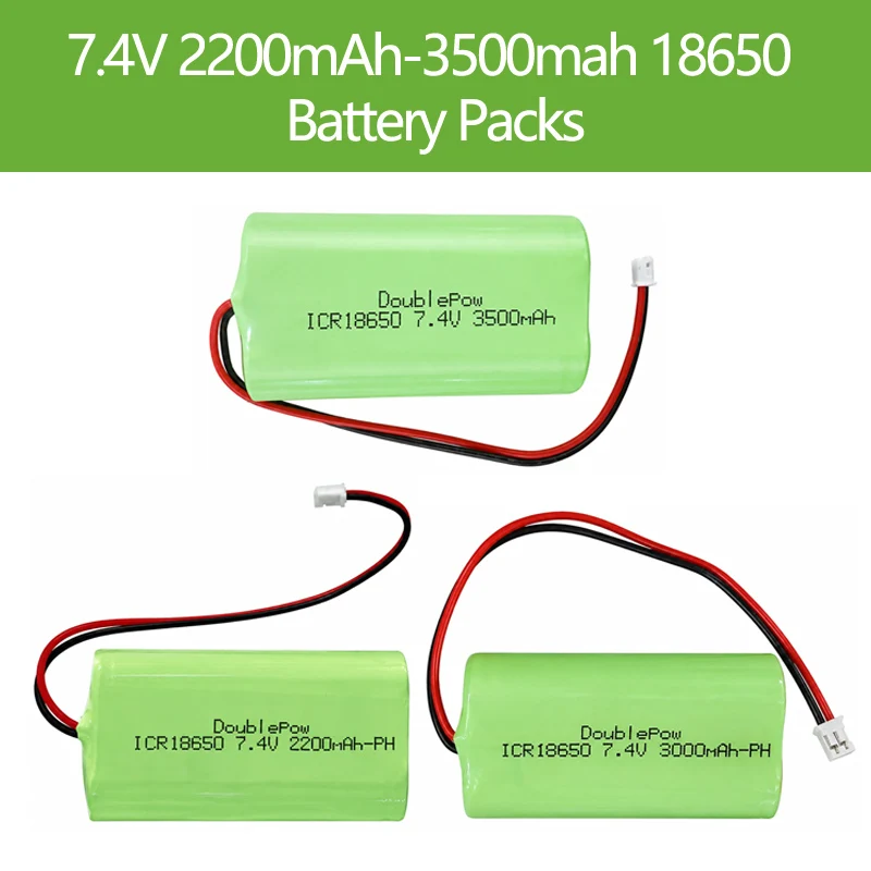 7,4 V 2200 mAh-3500 mah 18650 akumulatory litowo-jonowe z mikrofonem PCB zabawki elektroniczne akumulator litowy wielokrotnego ładowania wtyczka PH2.0 — zdjęcie produktu 3
