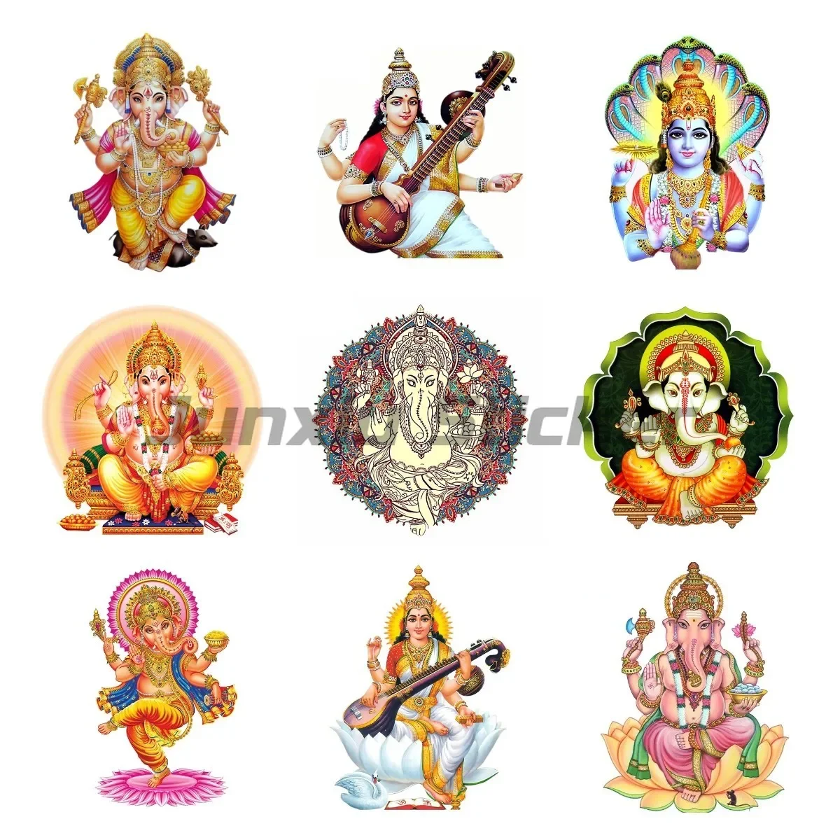 

Ganesha Vinyl Car Stickers Personality Scratch-proof Waterproof Window Trunk for Wall Door Window Helmet Laptop Car Stickers