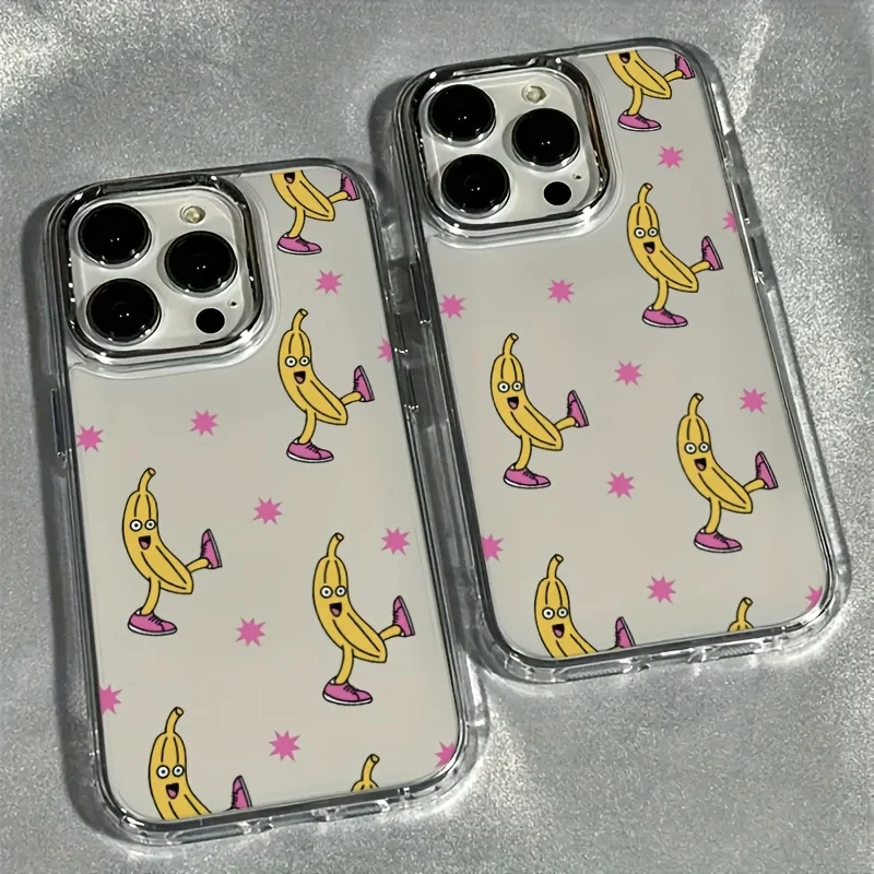Shockproof Cartoon Banana Phone Case For Samsung Galaxy S25 S23 Plus S26 S24 Ultra A55 A17 A26 A57 A56 A37 A07 A06 Soft Cover