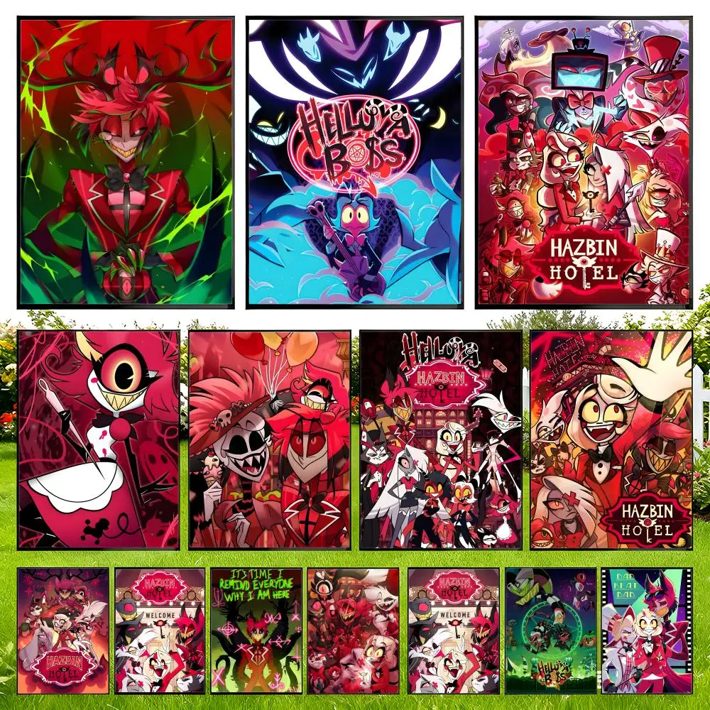 Hazbin Hotel Easy To Apply Modern Bedroom Decor Even Coating Contemporary Self Adhesive Creative Studio Interior Poster