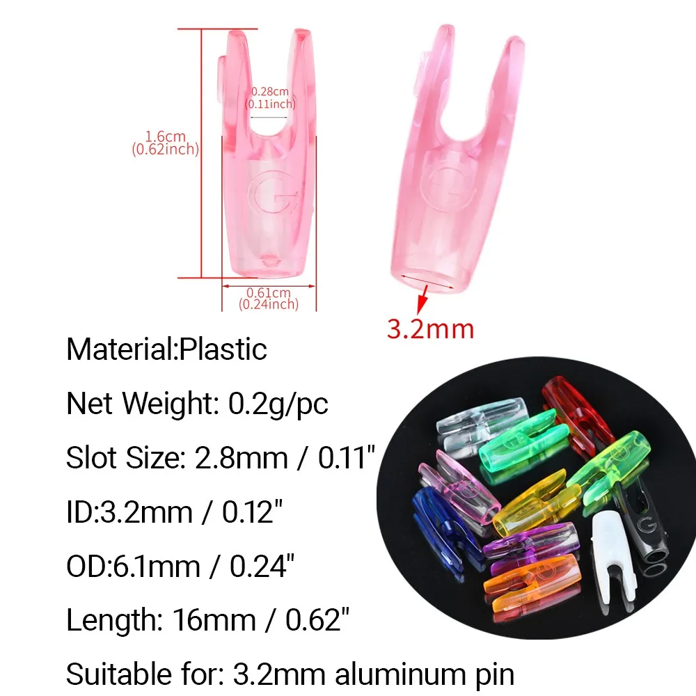 Nock tiro con arco de plástico G para reemplazo y caza - imagen 2