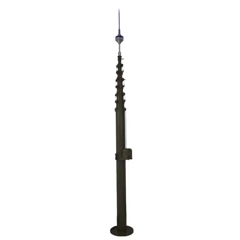 6 m 15 kg Compact Manual Telescopic Flag Mast Carbon Fiber for RV Camping Emergency Rescue and Signal Deployment