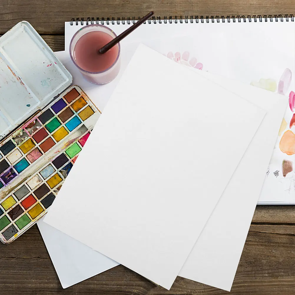 

100 Sheets Watercolor Paper 8K Students Watercolor Drawing Paper Coarse Grain Cotton Pulp Drawing Pad Bulk Students Art