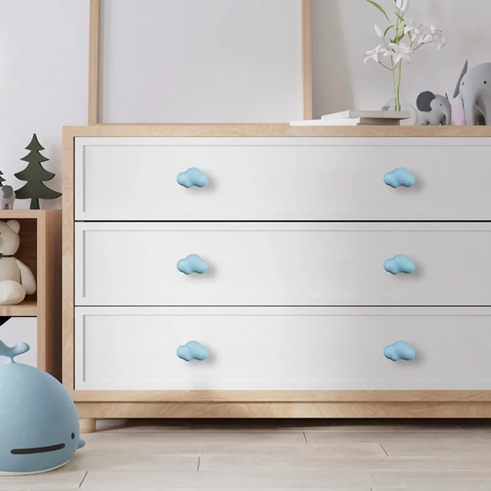 Cabinet Pull Handle Cloud Shaped Ceramic Cabinet Knob Drawer Pull Handle Smooth Surface Cupboard Hardware for Simple