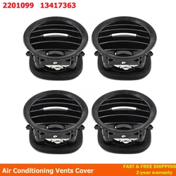 Griglia di uscita della copertura della presa d'aria A/C nera/cromata adatta per Opel ADAM CORSA D MK3 Vauxhall 13417363 2201099