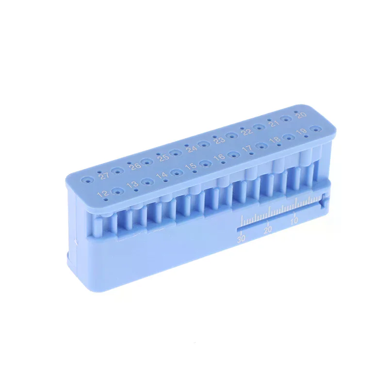 

1PCS Dental Mini Endodontic File Measuring Block Holder Plastic Endo Files Ruler Organizer Dentist Instrument