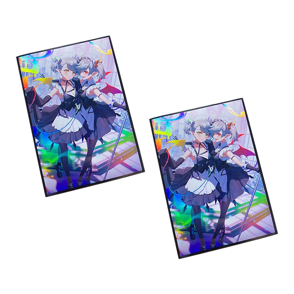 50PCS 63*90mm Labrynth Anime Card Sleeves Shining Flash Board Game Trading Card Protector for YGO