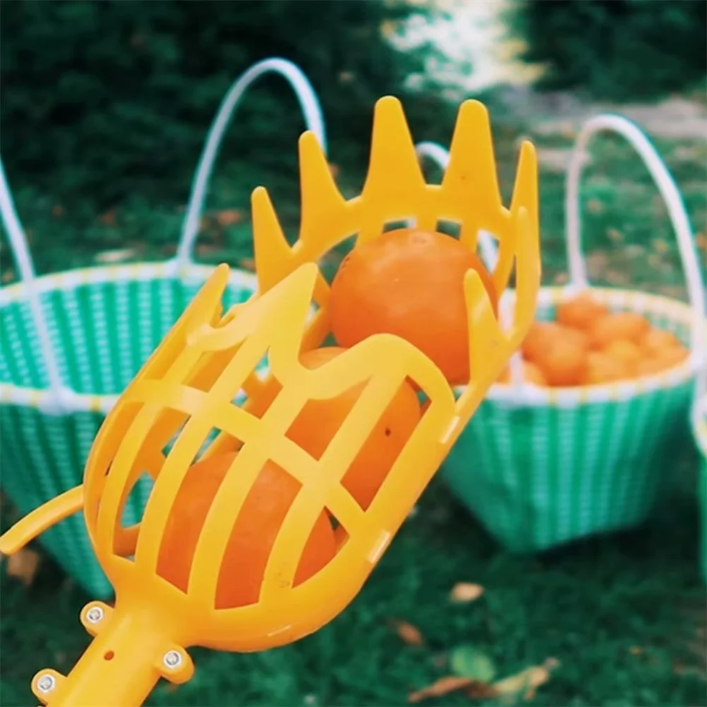 Herramienta de recolección para jardín y granja, recogedor de frutas y verduras, para manzanas y melocotones, con cesta profunda y cabezal de recogida, herramienta práctica