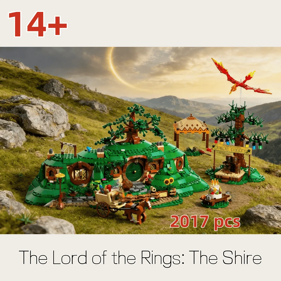 

Новинка 2026 года: Конструктор «Кольца Всевластия» (10354) — Модульная модель замка Шир, 2017 деталей. Креативный набор для сборки, развивающие кубики, игрушка, подарок для детей.