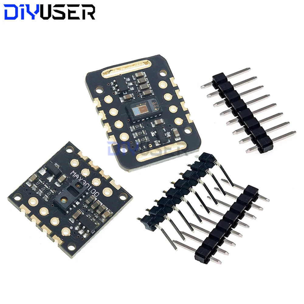 MAX30102 MAX30100 Heart Rate Blood Oxygen Sensor I2C Interface Compatible For ESP32 Raspberry Pi for DIY Health Monitor