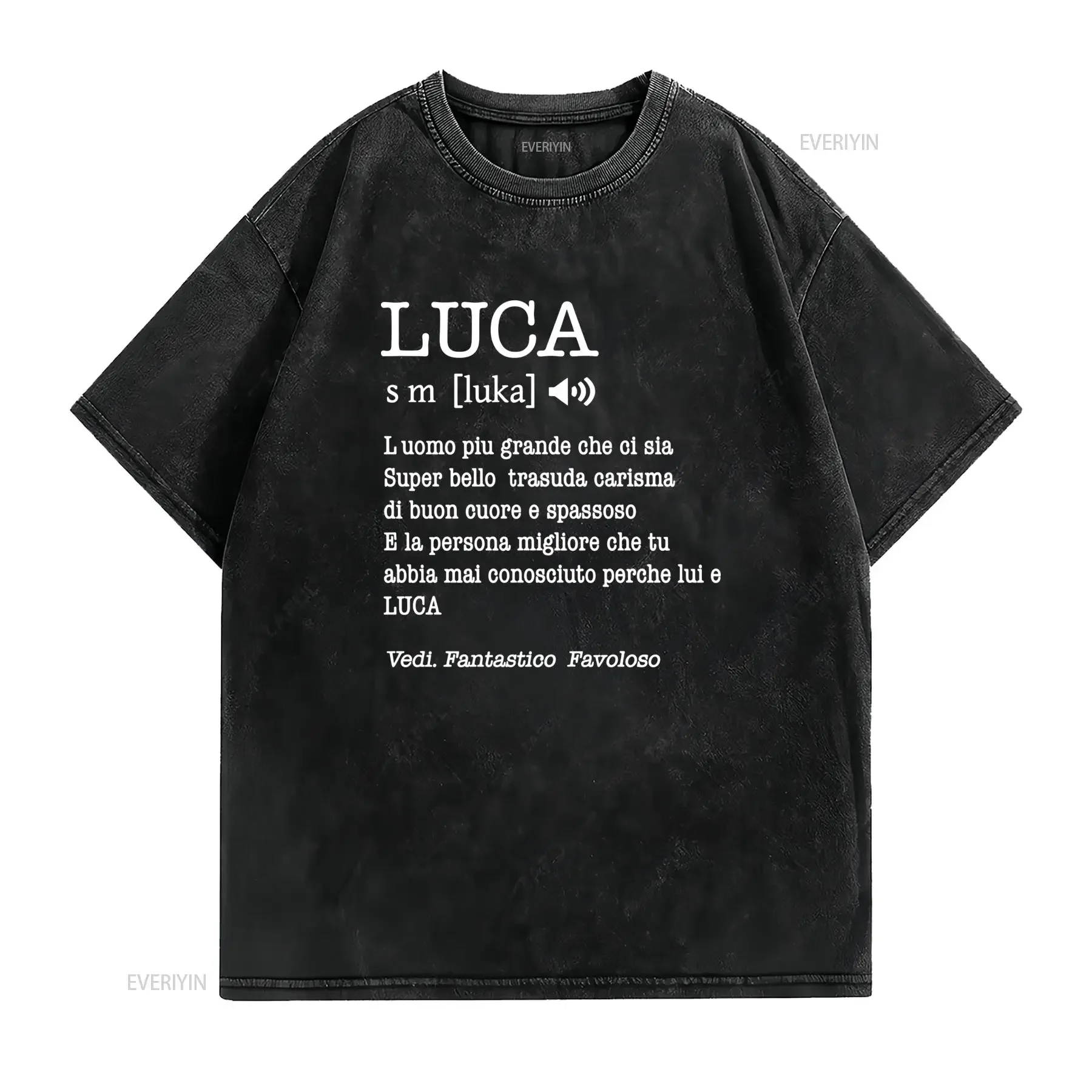 Maglietta da uomo Luca del film Top casual verde oliva girocollo con design di personaggi e testo in italiano lavabile vintage