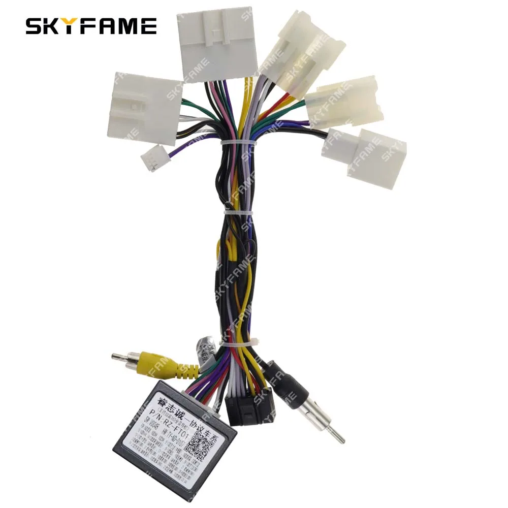 

SKYFAME Car 16pin Wiring Harness Adapter Canbus Box Decoder Android Radio Power Cable For Toyota CHR RZ-FT01