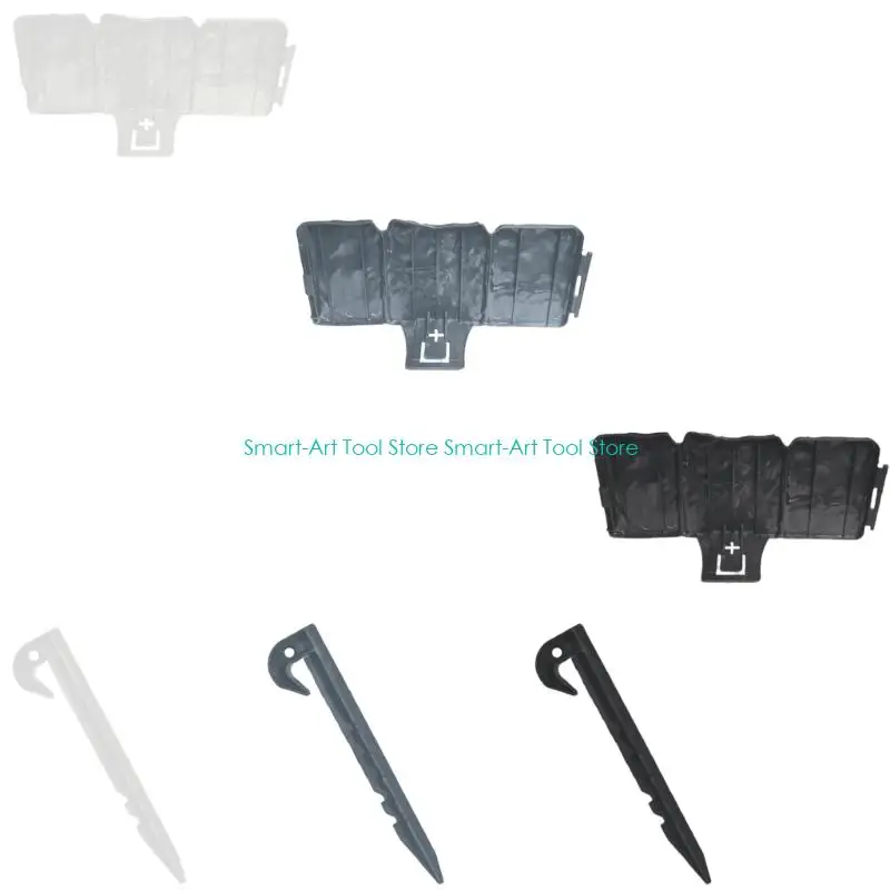 E1PB Garden Fence Imitation Stone Stake Outdoor Edging Decorative Plant Support