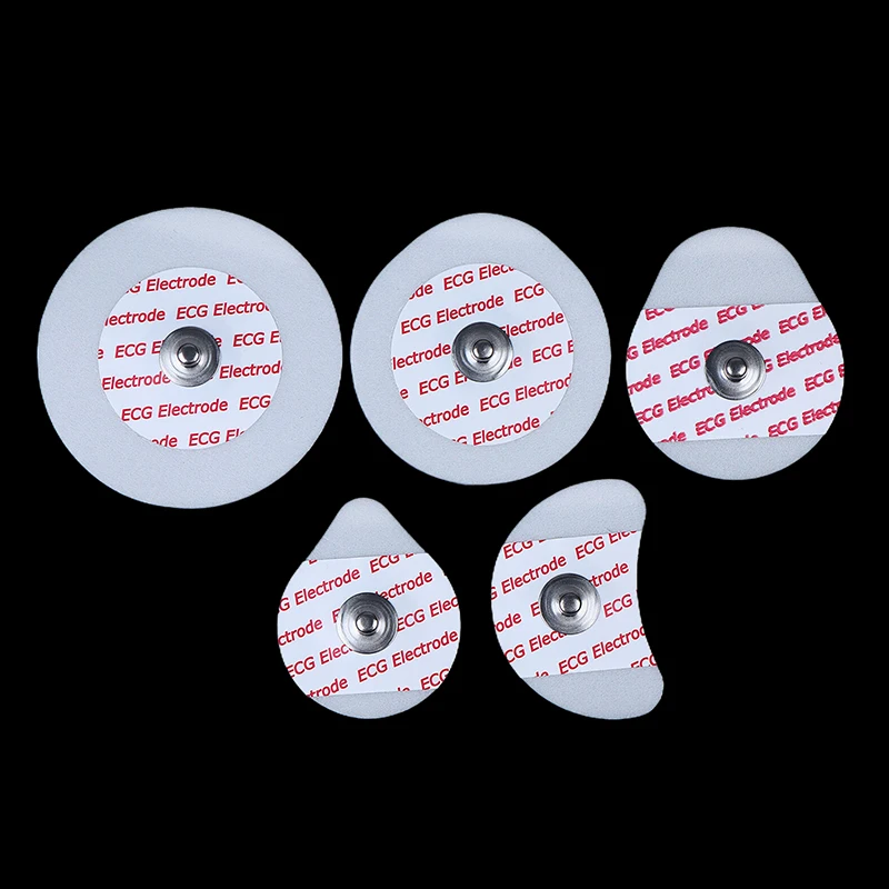 

10 шт. одноразовых электродов: белые гелевые накладки из нетканого материала, самоклеящиеся многоразовые патчи для ЭКГ и миостимуляторов