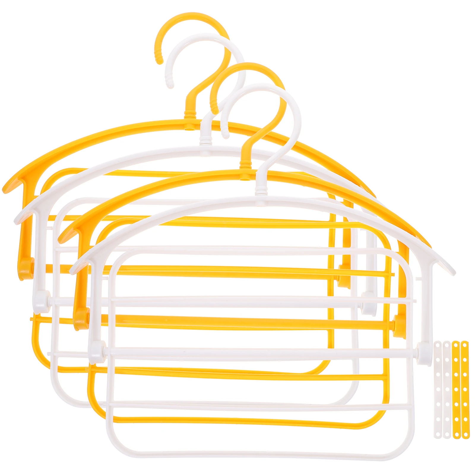 

4 Pcs Clothes Hanging Rack Multifunctional Hanger Space Saving Pants Hangers Sweater for Organizer Man