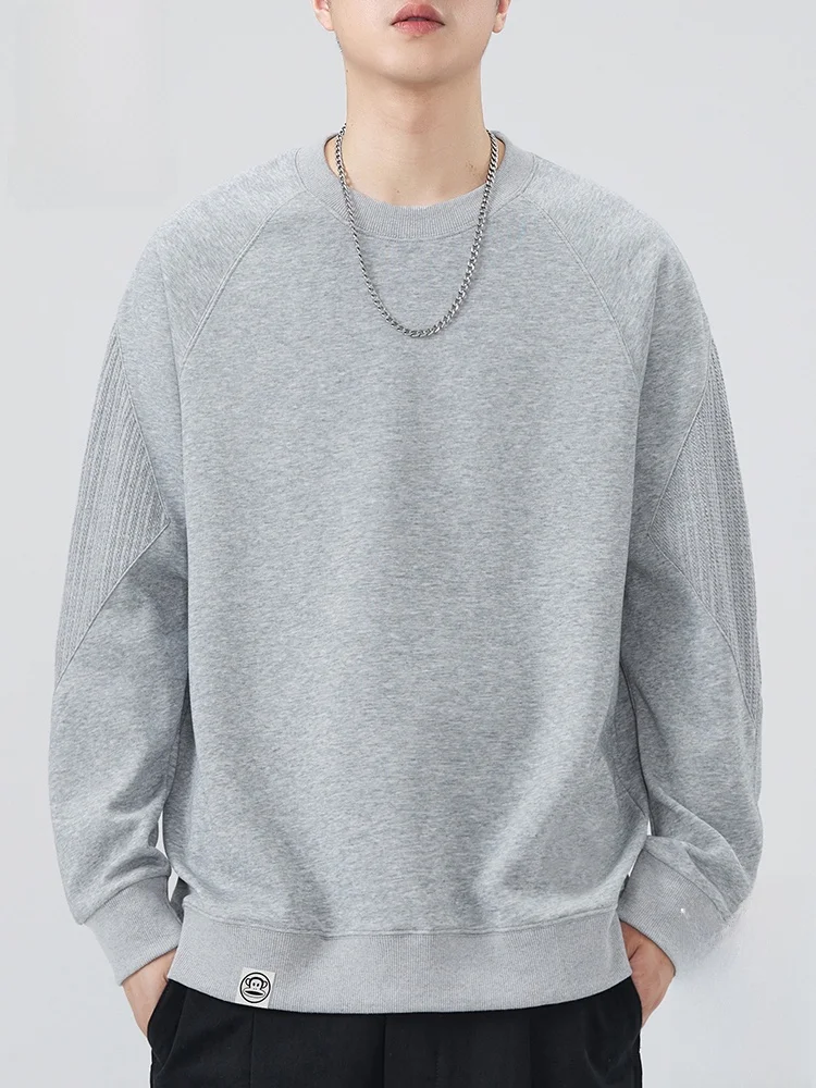 

Мужская толстовка Paul Frank с круглым вырезом, молодежная модная футболка для активного отдыха, весенний сезон, хлопок, полиэстер