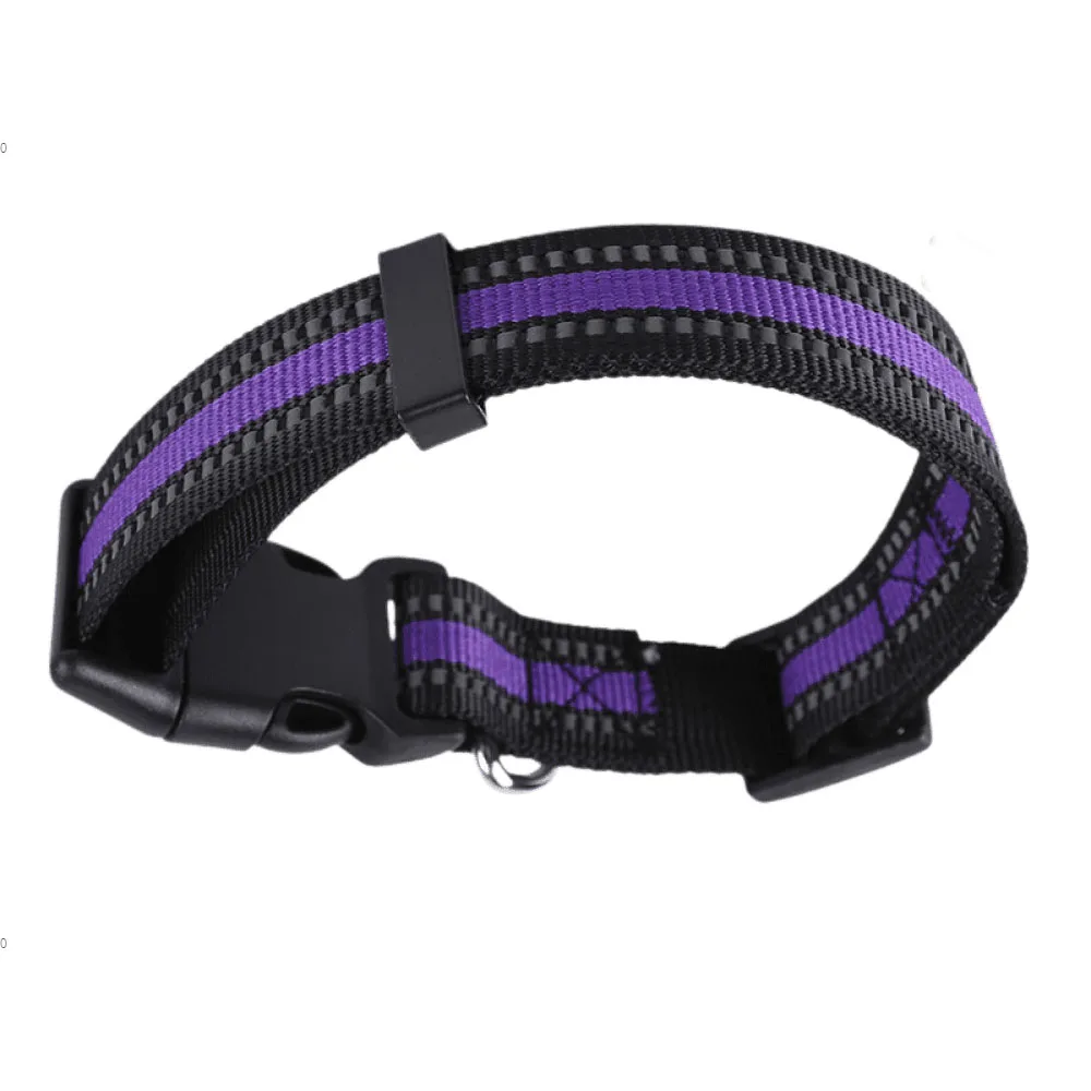 Reflective Dog Collar, Adjustable Nylon Pet Collars wiith Buckle, Light Weight Puppy Collars, Dog Collars for Medium Small Dogs