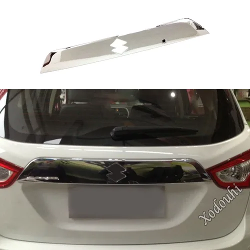 스즈키 S-Cross sccross SX4 2014 2015 2016 2017 후면 범퍼 커버 라이센스 프레임 램프 패널 트렁크 ABS/스테인레스 스틸 트림