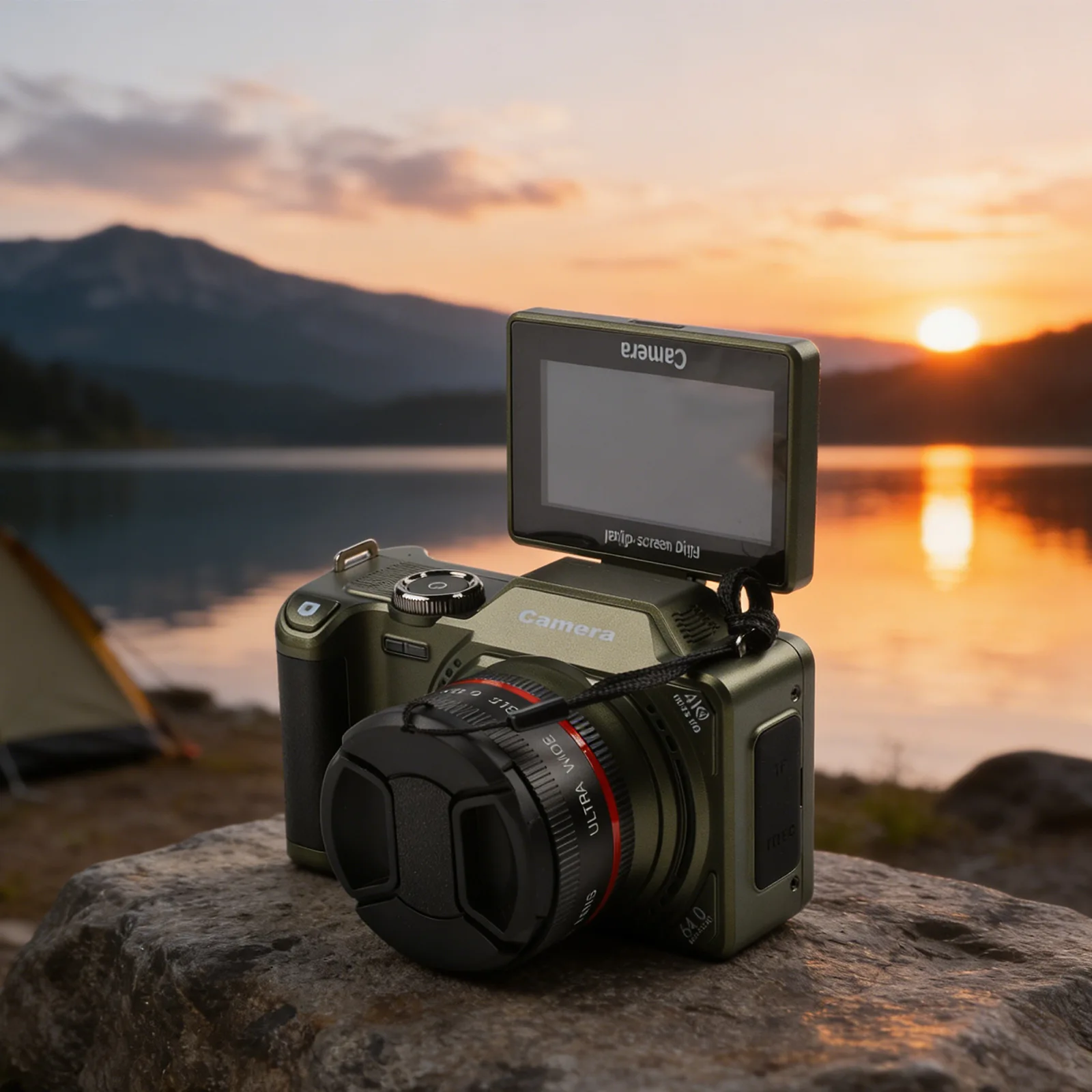 4K Digital Camera ABS With 64MP Versatile Flip Screen 18x Zoom Flip Screen Capture Every Moment Digital Replacement Accessories