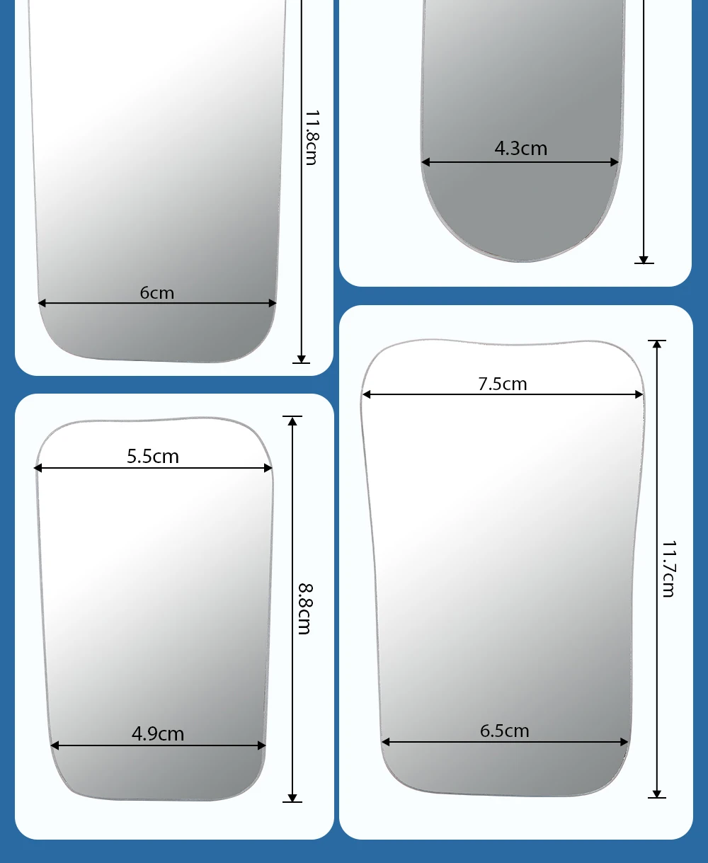 AZDENT 1PC Dental Kieferorthopädische Spiegel Fotografie Doppelseitige Spiegel Glas Material Intraorale Foto Reflektor Zahnmedizin Werkzeuge – Detail 5