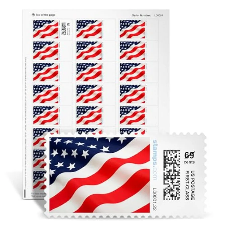 

NetStamps Printable Postage Stamps Subscription Required Print Custom USPS Postage at Home Compatible with Inkjet and Laser Pri